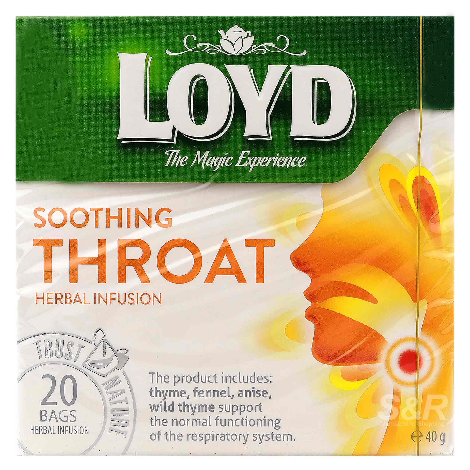Loyd Soothing Throat Herbal Infusion Tea 20 tea bags